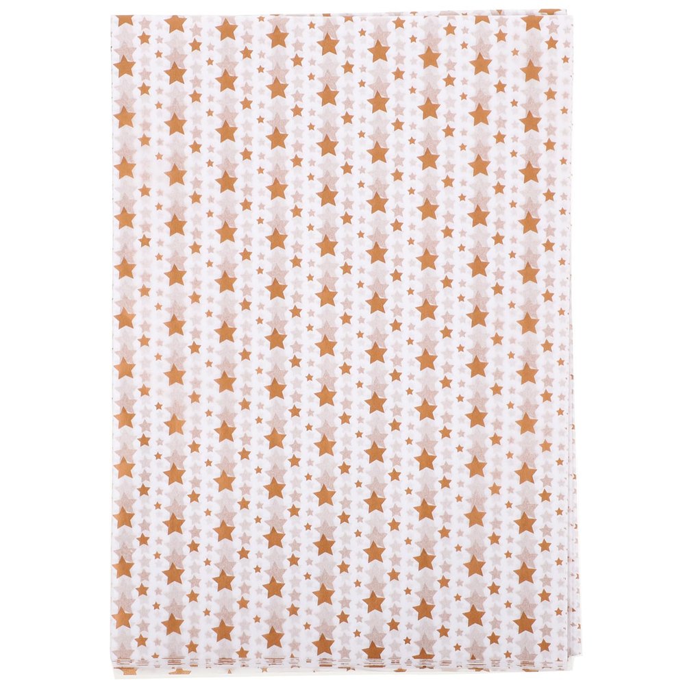 OFFSCH Star Pattern Rose Gold Metallic Wrapping Paper 50x70cm 20 Sheets Floral Bouquet Packaging Tissue Paper for Wedding Wrapping and Origami Crafts