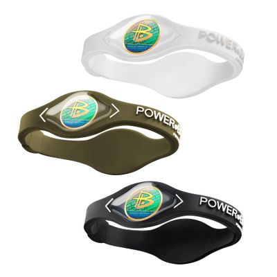 Power Balance Original Silicone Wristbands 3 Pack, Sports Performance Bracelets for Men, Waterproof Gym Bracelets