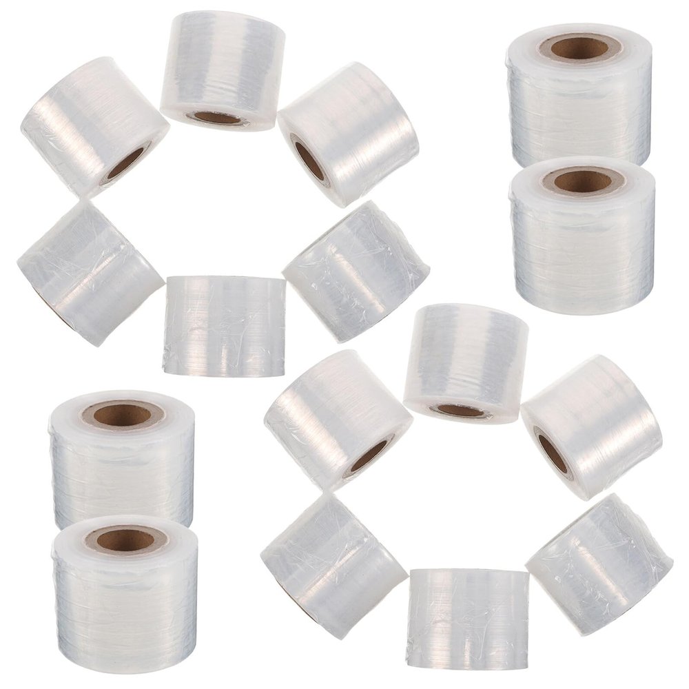 COLLBATH 16 Rolls Mini Stretch Wrap 5cm -grade Plastic Cling Film for Takeout Packaging and Food Box Sealing, Heavy- Keeping Shrink Wrap for Food Service and Disposable Storage