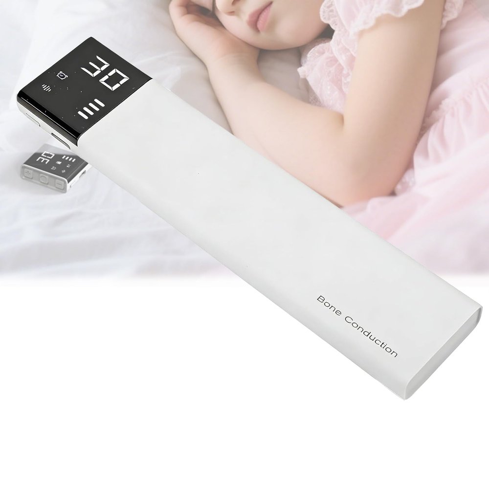 CAOJS Non Invasive Aid Speaker, Under Pillow Speaker with Bone Conduction Technology and 36 White Noise Options, 3 Timer Shutdown, Soothing and Relaxing, for Undisturbed Shared Sleeping