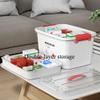 10QT White/Clear Medicine Storage Box Organizer with Detachable Tray,Portable First Aid Bin Thickened Plastic Emergency Container Chest,Multipurpose Travel Medical Case (White,11.428.276.3inch) view 2