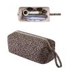 RSRSLEII Large Quilted Hair Tools Travel Bag with Removable Divider,Leopard view 1