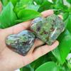 1KG Crystal Dragon Blood Stone Love Heart Palm Stone Ornaments Semi Precious Gemstone for Spiritual Home Decor (Size : 2Pcs) view 2