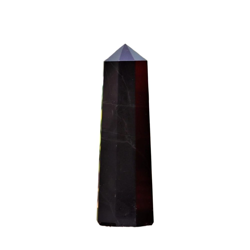 1pcs 550-700g Black Tourmaline Column Quartz Crystal Wand Stone Tower