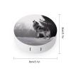 BTCOWZRV Howling Wolf Contact Lens Case with Mirror, Portable Contact Lens Box with Solution Bottle, Glasses Travel Holder with Tweezers, Contact Case Storage for Women Men view 2