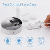 BTCOWZRV Howling Wolf Contact Lens Case with Mirror, Portable Contact Lens Box with Solution Bottle, Glasses Travel Holder with Tweezers, Contact Case Storage for Women Men view 3