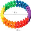 Braided Silicone Rainbow Bracelet - Accessory for Gay Pride LGBT Festival events - Friendship Bracelet for Men or Women - Water Resistant Plaited Multicoloured Wristband Durability and professional view 2