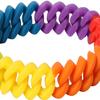 Braided Silicone Rainbow Bracelet - Accessory for Gay Pride LGBT Festival events - Friendship Bracelet for Men or Women - Water Resistant Plaited Multicoloured Wristband Durability and professional view 4