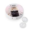BTCOWZRV Cats Contact Lens Case with Mirror, Portable Contact Lens Box with Solution Bottle, Glasses Travel Holder with Tweezers, Contact Case Storage for Women Men view 1