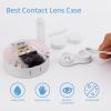 BTCOWZRV Cats Contact Lens Case with Mirror, Portable Contact Lens Box with Solution Bottle, Glasses Travel Holder with Tweezers, Contact Case Storage for Women Men view 3