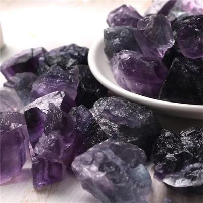 100g Purple Crystal Fluorite Raw Stone Rough Gemstones for Home Table fengshui Decorations and Garden Decor