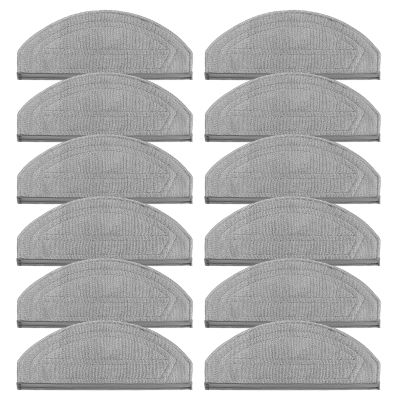 12 Pack Mop Pads Replacement Compatible with Roborock Saros 20 Sonic Robot Vacuum Cleaner, Replacement Accessories Spare Parts, Reusable Washable Mopping Pads