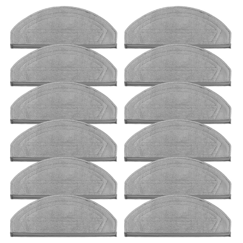 12 Pack Mop Pads Replacement Compatible with Roborock Saros 20 Sonic Robot Vacuum Cleaner, Replacement Accessories Spare Parts, Reusable Washable Mopping Pads