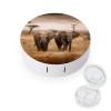 BTCOWZRV Wild Animals Elephants Contact Lens Case with Mirror, Portable Contact Lens Box with Solution Bottle, Glasses Travel Holder with Tweezers, Contact Case Storage for Women Men view 1