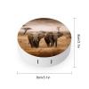 BTCOWZRV Wild Animals Elephants Contact Lens Case with Mirror, Portable Contact Lens Box with Solution Bottle, Glasses Travel Holder with Tweezers, Contact Case Storage for Women Men view 2