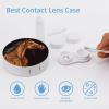 BTCOWZRV Brown Horse Contact Lens Case with Mirror, Portable Contact Lens Box with Solution Bottle, Glasses Travel Holder with Tweezers, Contact Case Storage for Women Men view 3
