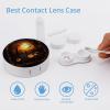 BTCOWZRV Halloween Party Contact Lens Case with Mirror, Portable Contact Lens Box with Solution Bottle, Glasses Travel Holder with Tweezers, Contact Case Storage for Women Men view 3