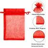 Rvscxam 50 Count Gift Organza Bags with Drawstring 5x7 inch Red for Baby Shower,Christmas,Wedding,Party Favors,Bridal Shower,First Birthday,Fathers Day,Sheer Fabric Clear Mesh Sachet for Jewelry,Candy view 3