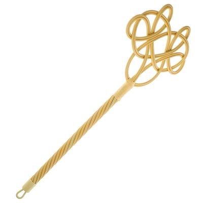 Artibetter Traditional Quilt Duster with Long Twisted Rattan Handle, Woven Carpet Rug Beater for Home Cleaning and Mattress Dust Removal, 1pcs Manual Dust Fluffer for Bedding and Upholstery