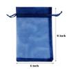 TICBRY 100 Count Organza Gift Bags with Satin Drawstrings 4x6 inch Navy Blue for Baby Shower,Christmas,Wedding,Party Favors,Birthday,Bridal Shower,Sheer Fabric Mesh Rope Tea Sachet for Candy,Jewelry view 2