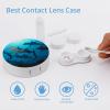 BTCOWZRV Hammerhead Sharks Contact Lens Case with Mirror, Portable Contact Lens Box with Solution Bottle, Glasses Travel Holder with Tweezers, Contact Case Storage for Women Men view 3