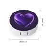 BTCOWZRV Purple Love Contact Lens Case with Mirror, Portable Contact Lens Box with Solution Bottle, Glasses Travel Holder with Tweezers, Contact Case Storage for Women Men view 2