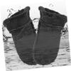 BESTonZON 2 Pairs Black Fur Liner Inserts for Clogs, Thick Plush Shoe Insoles with Removable Soft Fleece, Winter Foot Warmers for Size 42-43 (260mm) Outdoor Use view 4