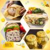 Fanfanwin 3 Rolls Beeswax Wraps for Food Reusable 13 x 39 Inch Cut to Size Beeswax Wraps for Food Organic Sustainable Biodegradable Zero Waste Plastic Free Foods Storage (Bees, New Beehive, Flower) view 4