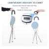 Folding Seat Cane Walking Portable Tripod Folding Cane with Seat, Lightweight Aluminum Alloy Walking Stick and Rest Stool for Stability Comfort view 3