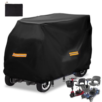 BFRAGTGS Mobility Scooter Cover for Drive Medical Scout 3-Wheel Extended, Outdoor Dust & Rain Protection Cover for 3 & 4 Wheel Electric Scooters, All-Weather Storage Shield