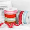 Listones para Flores Eternas 4 Rolls 25mm (50 Yards/roll) Double Phnom Penh Organza Ribbon Wholesale Gift Wrapping Decoration Christmas Silk Ribbons Chiffon Fabric(Light Blue) view 2