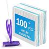 Wet Jet Pads Refills for Swiffer Wet Jet Mop, Wet Jet Mopping Pads for Multi Surface Floor Cleaning (Blue, 100Pack) view 1