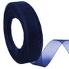 1 Inch x 50 Yards Wide Sheer Wrapping Ribbon, Funny DIY Party Prop Dark Blue Ribbon for Valentine's Day Wedding Supplies, Wrap Ribbons view 1