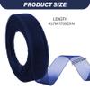 1 Inch x 50 Yards Wide Sheer Wrapping Ribbon, Funny DIY Party Prop Dark Blue Ribbon for Valentine's Day Wedding Supplies, Wrap Ribbons view 2