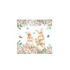 20 Pieces Easter Napkins, Disposable Cute Rabbit Napkins, 6.506.50 Inches Spring Flower Easter Bunny And Carrot Paper Decorative Napkin for Easter Spring Holiday Birthday Party Home (white) view 1