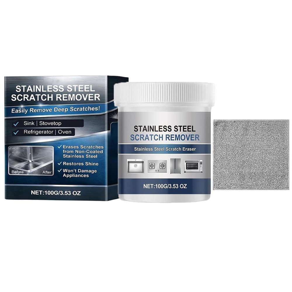 Stainless Steel Scratch Remover Kit, Stainless Steel Scratch Repair Kit, All-Purpose Restorer Rust Remover, Scratches Eraser for Oven, Appliances, Sink, Cookware (1pcs)
