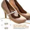 POPETPOP Adjustable High Heel Shoe Straps 2 Pairs 4pcs Elastic Replacement Fixing Heel Bands for Womens Small Size Shoes view 3