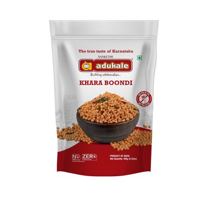 Adukale Khara Boondi 180g Each Pack of 3 - Spicy & Crispy South Indian Snack