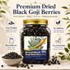 WildSap Emeralds Dried Black Goji Berries from Qinghai - Resealable Plastic Jar, 295g (10.4 Oz) - No Additives, for Tea & Smoothies view 2