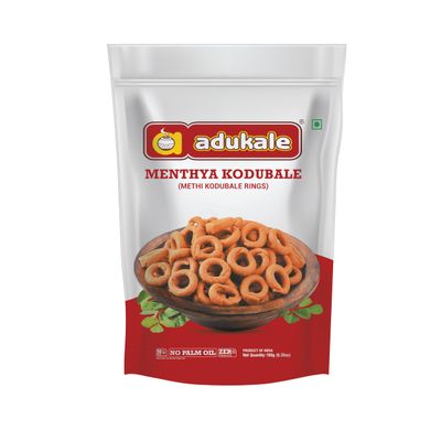 Adukale Snacks Menthya Kodubale 180g - Pack of 3
