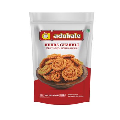 Adukale Khara Chakkli 180g Each -Pack of 3 Spicy & Crispy South Indian Snack