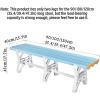 ABS Plastic Shower Stool, Indoor or Outdoor Leisure Bench, Changing Bench for Swimming Pool, Gym or Locker Room, Bathroom Seat for Public Shower or Rest Area(Gray,90cm/35.4in) view 3