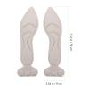 iplusmile 3D Massage Insoles for Women, Breathable Thicken Sponge Shoe Cushions with Heel Support, Sweat-Absorbent Foot Care Protector for Pumps and Daily Wear, 2 Pairs Beige view 2