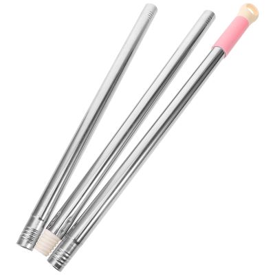 WESIEVYA Replacement Mop Handle Stick 3-Section Stainless Steel Mop Rod Accessory 123cm Metal Household for Floor Cleaning and Replacement Random Color
