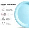 PYAILI 72 Pcs Paper Plates and Napkins Set - Light Blue Disposable Party Dinnerware Includes Paper Plates, Napkins, Forks Decorations for Birthdays and Weddings, Serves 24 view 3