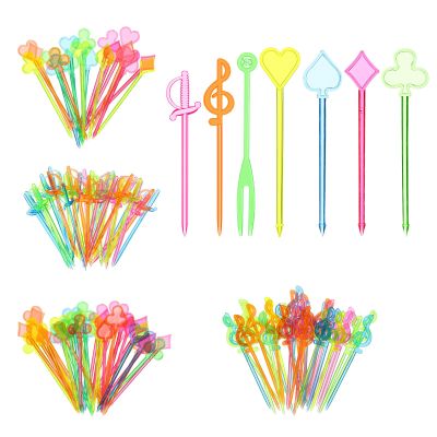 200Pcs Food Picks, Cute Fruit Toothpicks, Bento Lunch Accessories Colorful, Cocktail Picks, Food Pick for kids