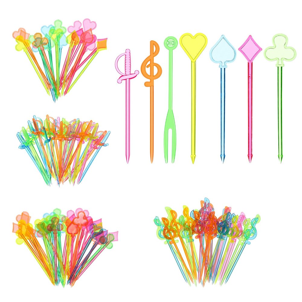 200Pcs Food Picks, Cute Fruit Toothpicks, Bento Lunch Accessories Colorful, Cocktail Picks, Food Pick for kids