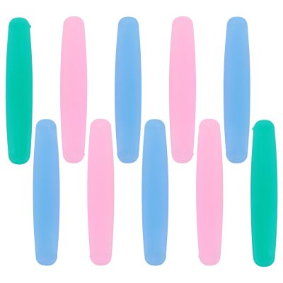 Mobestech 10pcs Luminous Toothpaste Tube Squeezer Manual Extruder Tool for Bathroom Home Use, Cosmetic Squeezing Clamp in Random Colors for Travel and Daily Oral Care