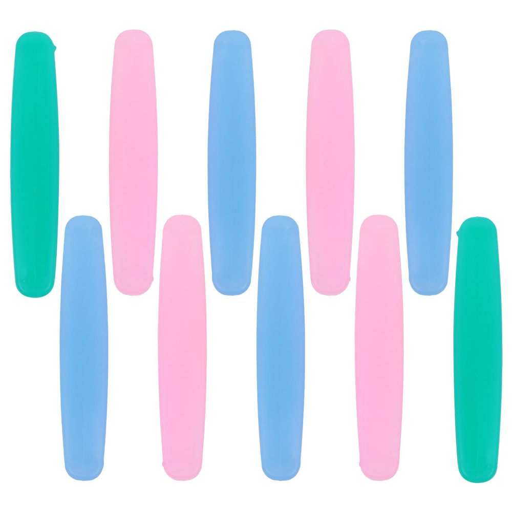 Mobestech 10pcs Luminous Toothpaste Tube Squeezer Manual Extruder Tool for Bathroom Home Use, Cosmetic Squeezing Clamp in Random Colors for Travel and Daily Oral Care