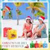 Hillban 32 Pcs 8 x 8 x 6 Inch Christmas in July Fruit Treat Bags Hawaii Tropical Party Favor Gift Bags Summer Beach Flamingo Watermelon Non Woven Totes with Handles for Party Supplies view 2